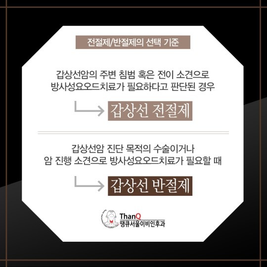 땡큐서울의원 - 갑상선 전절제/반절제 특징