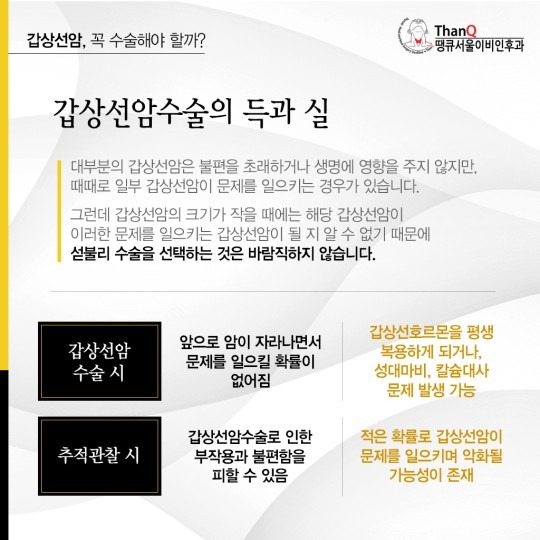 땡큐서울의원 - 갑상선암 꼭 수술해야 할까?